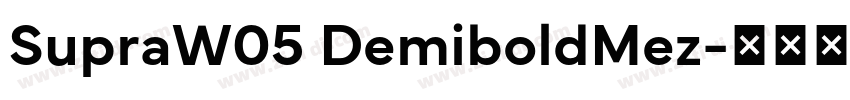 SupraW05 DemiboldMez字体转换